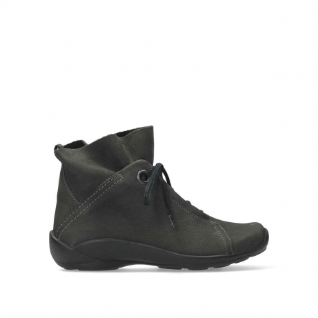 wolky lace up boots 01657 diana 11301 carbon nubuck