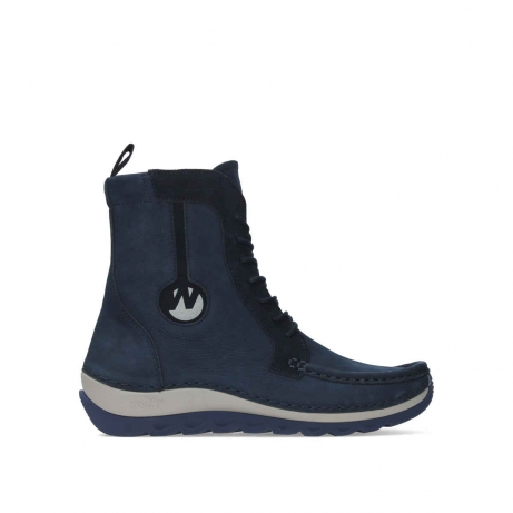 wolky lace up boots 04900 ocean 10820 denim nubuck