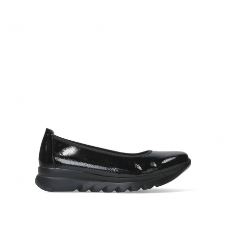 wolky slipons 02126 snallerina ff 96000 black patent biocare