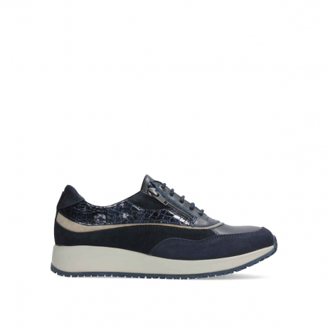 wolky lace up shoes 02278 sprint 90801 blue combi leather