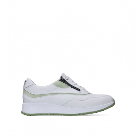 wolky lace up shoes 02278 sprint 30174 white light green leather